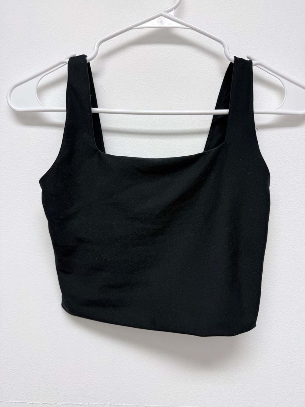 YPB YPB Performance Wear Black Square Neck Crop Tank Top